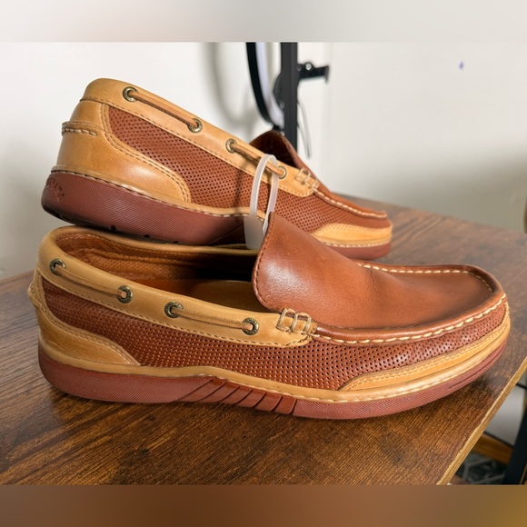 Tommy Bahama Men's Leather Slip-On Loafers Size 10,5М  Brown‎ yachting shoes - Picture 12 of 17